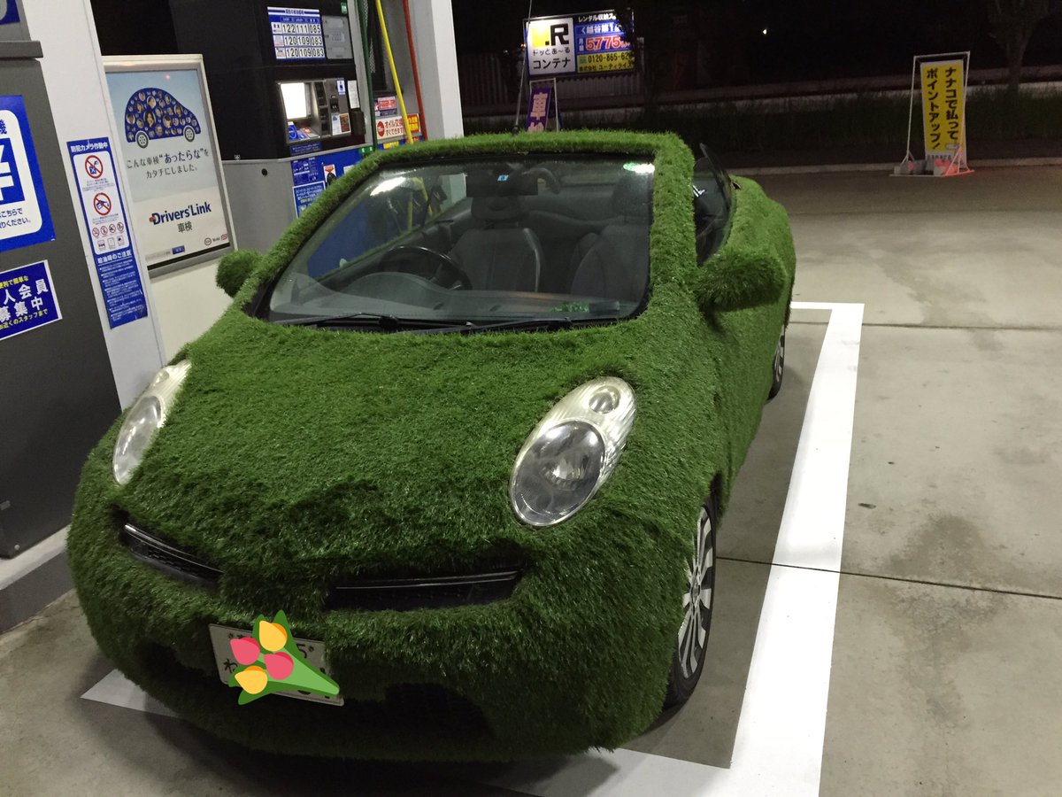 人造草皮嚟咋 日本網民驚見開篷跑車生滿雜草 毛記電視